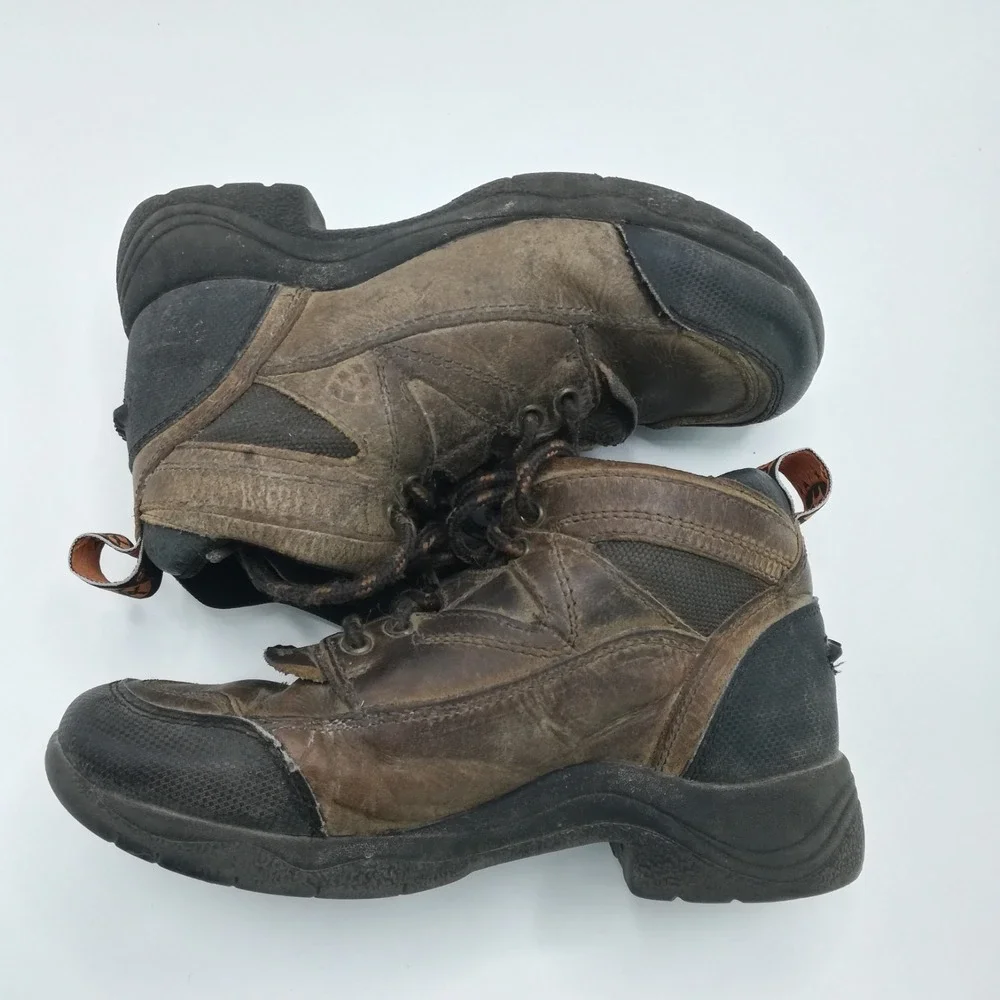 Ariat Shoes Boys Boots Terrain Brown Leather 4LR Technology Lace Up 13‎